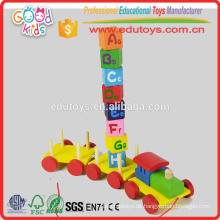 Bunte Zahlen Blöcke Zug Spielzeug, Mathe Lernblöcke Zug für Kinder, Stapelblöcke Zug für Großhandel